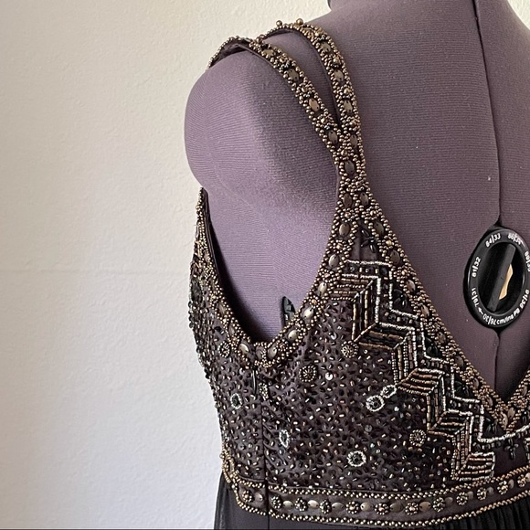 Sue Wong Nocturne Silk Beaded Cocktail Dress - Picture 6 of 15